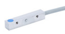 CR5-AN-1F Sensor inductivo de proximidad rectangular, 5 x 5 x 25mm body, nickel-plated brass housing, NPN, N.O. output, 0.8mm sensing distance, flush, 5 kHz switching frequency, IP67, 3-pin M8 quick-disconnect